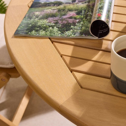 Ashdown Folding 6 Seat Round Dining Set With Cushions