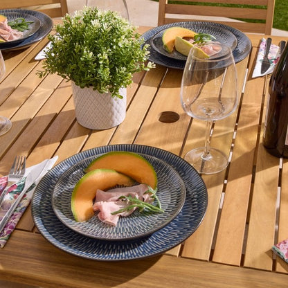 Ashdown Folding 8 Seat Oval Dining Set With Cushions