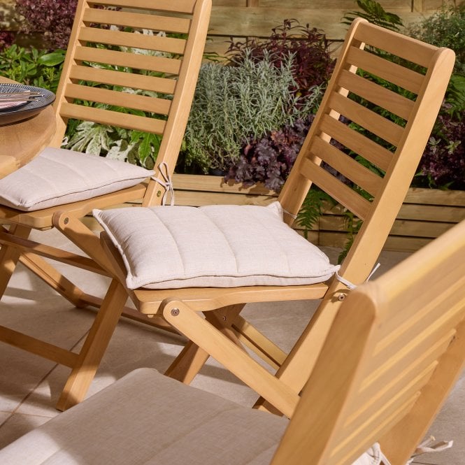 Ashdown Folding 8 Seat Round Dining Set With Cushions