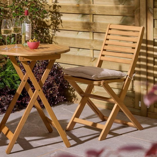 Ashdown Folding Bistro Set With Cushions