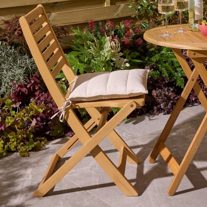 Ashdown Folding Bistro Set With Cushions