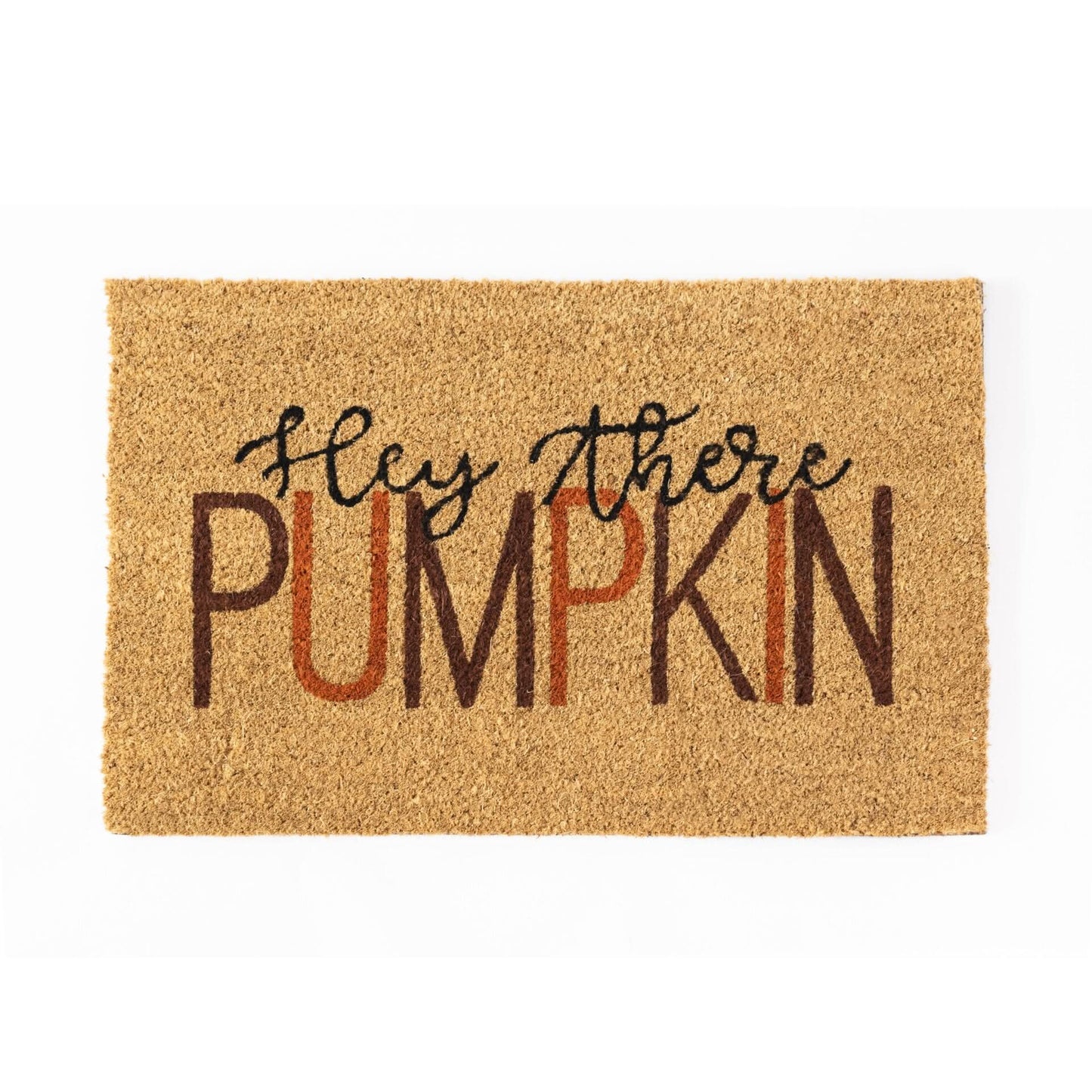 Hey There Pumpkin Coir Door Mat Autumn Halloween Welcome Rug