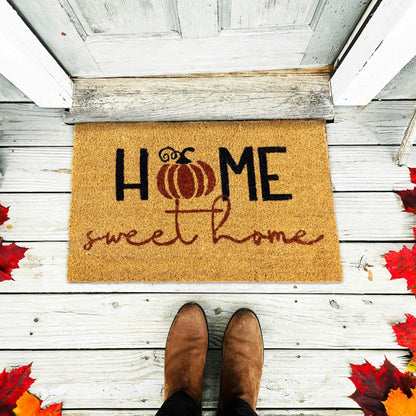 Home Sweet Home Autumn Coir Door Mat Seasonal Welcome Rug