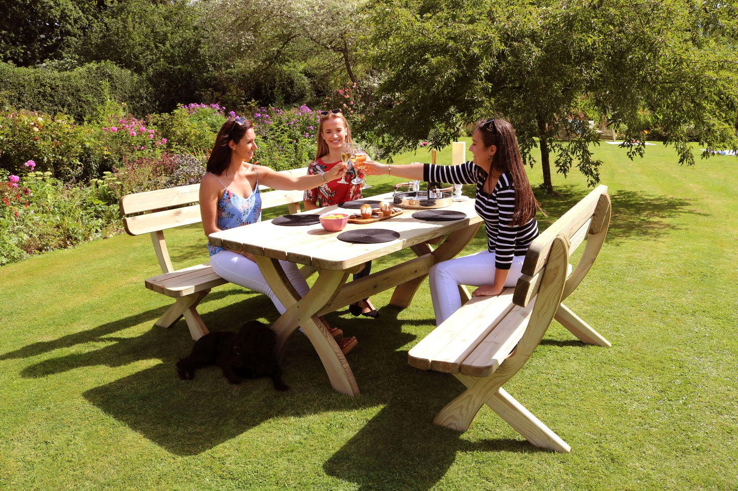 Harriet Table & 2 Bench Set