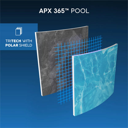 Bestway 31ft 4" x 16ft x 52" Rectangular APX 365 Above Ground Swimming Pool, Polysphere Filter Pump & Accessories