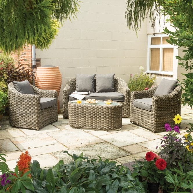 Rowlinson Bunbury Sofa Lounging Set Natural or Grey