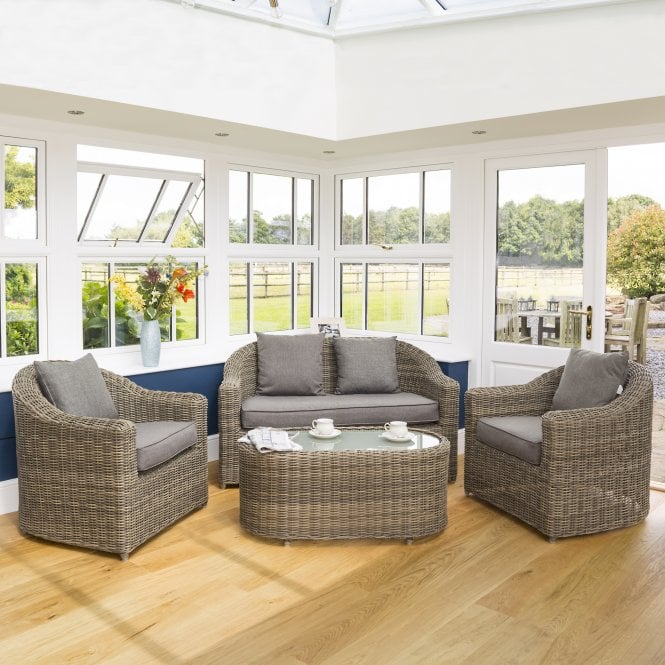 Rowlinson Bunbury Sofa Lounging Set Natural or Grey