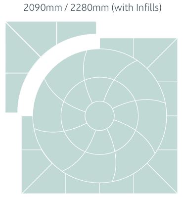 Catherine Wheel Kit 2.09m Barley/Slate