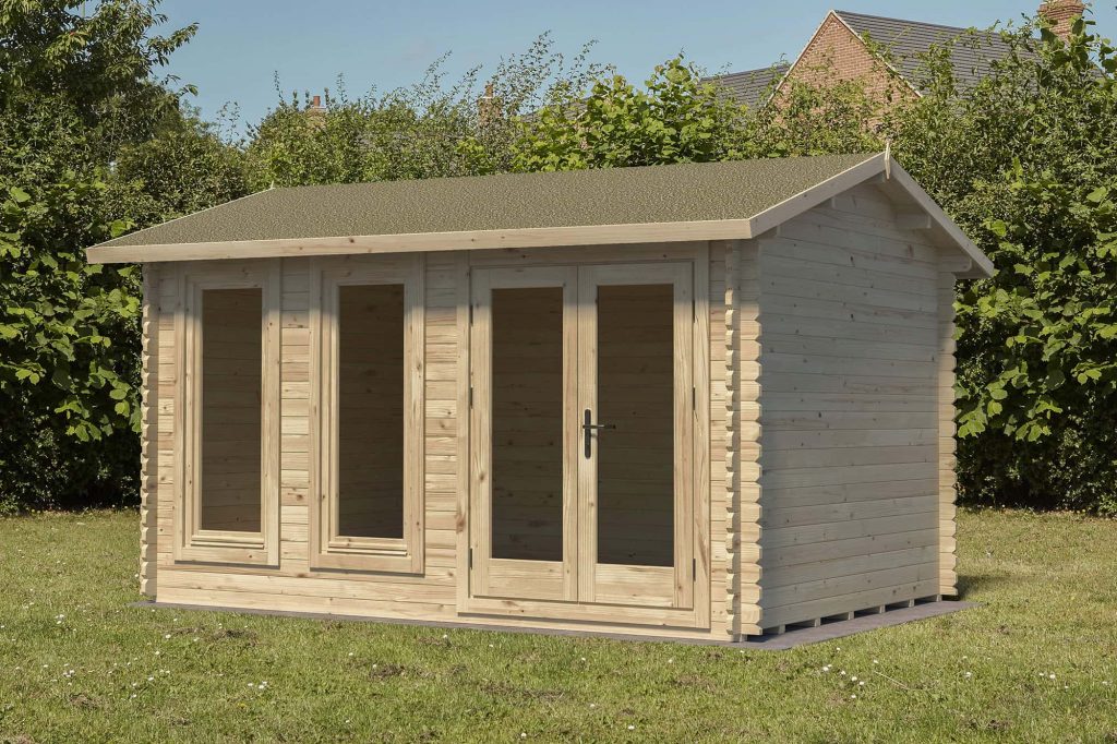 Chiltern 4.0m x 3.0m Log Cabin Double Glazed 34kg Felt, Plus Underlay