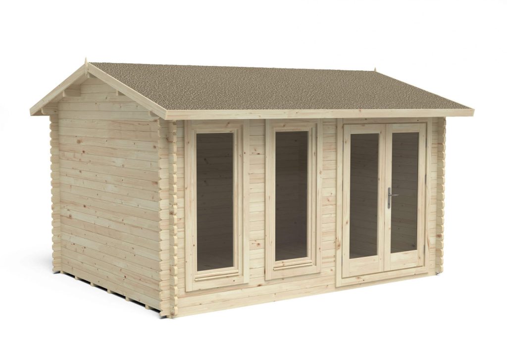 Chiltern 4.0m x 3.0m Log Cabin Double Glazed 34kg Felt, Plus Underlay