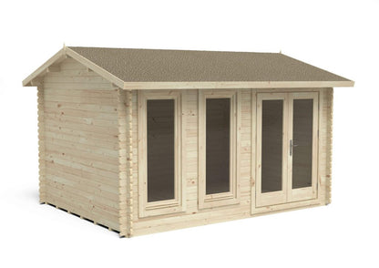 Chiltern 4.0m x 3.0m Log Cabin Double Glazed 34kg Felt, Plus Underlay