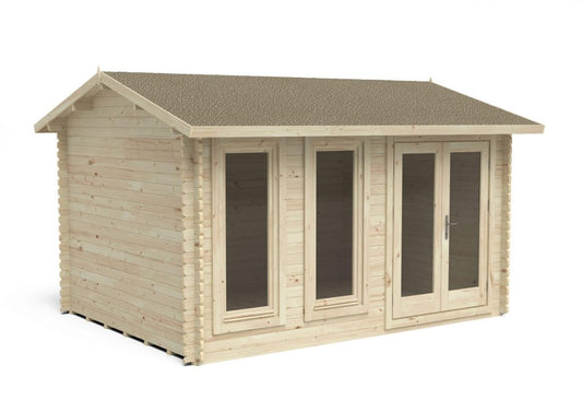 Chiltern 4.0m x 3.0m Log Cabin Double Glazed 34kg Felt, Plus Underlay