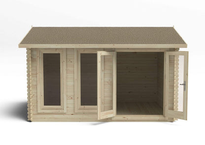 Chiltern 4.0m x 3.0m Log Cabin Double Glazed 34kg Felt, Plus Underlay