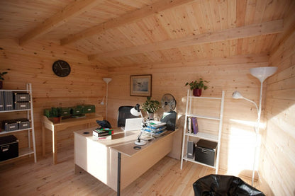 Chiltern 4.0m x 3.0m Log Cabin Double Glazed 34kg Felt, Plus Underlay