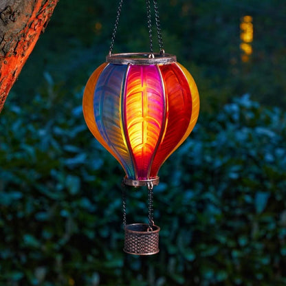 Rainbow Flaming Balloon Hanging Solar Garden Light
