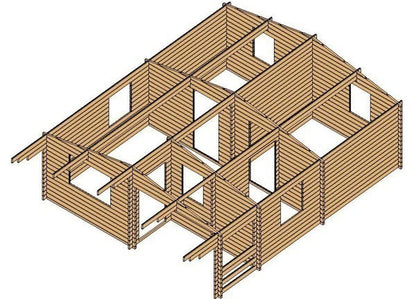 Fay Log Cabin 6mx6m - 44mm