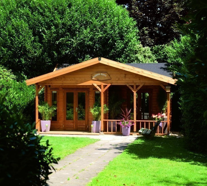 Cyprus Log Cabin with Veranda Terrace 6.0 x 6.0m