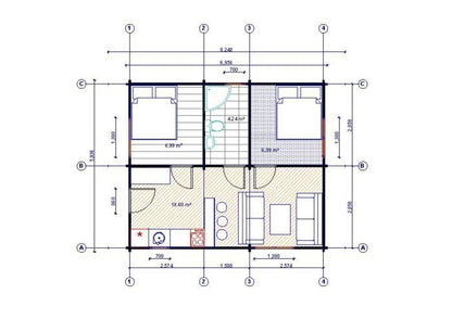 Bristol Log Cabin 6mx7m - 44mm