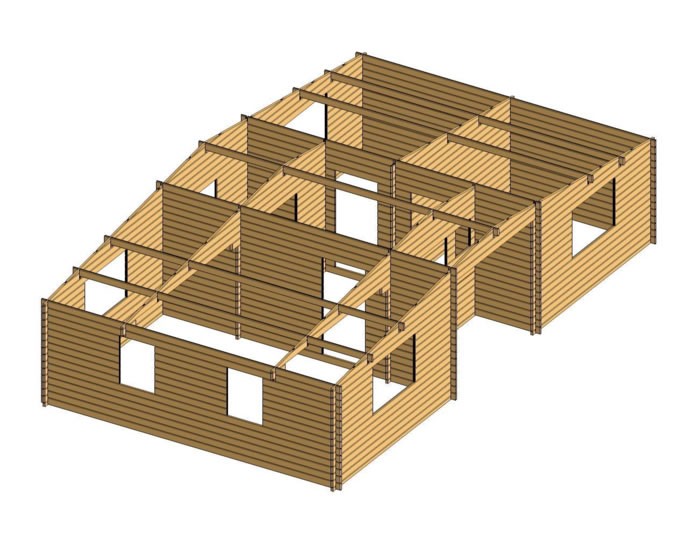 Kristi Log Cabin 11mx6m - 44mm
