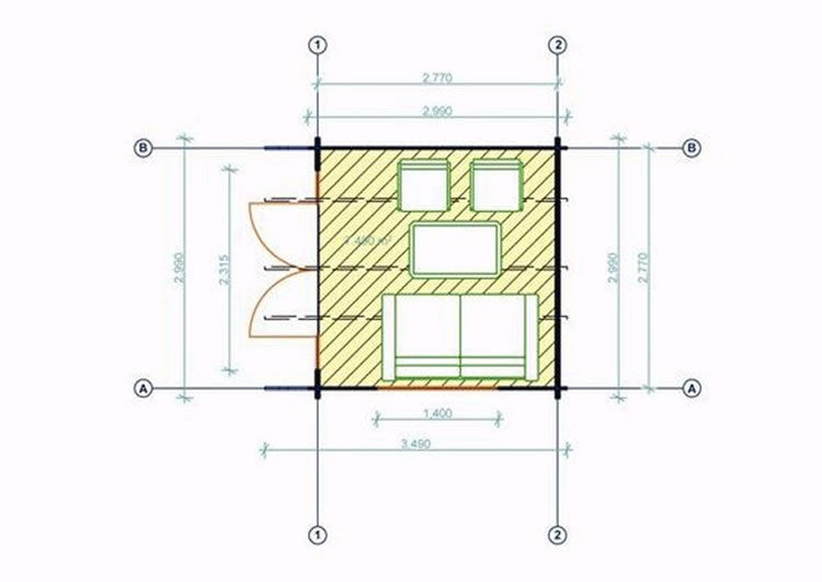 Brighton Log Cabin 3mx3m - 44mm