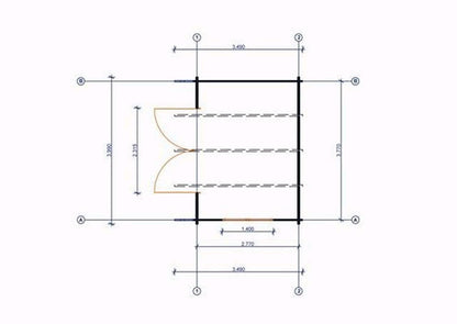 Brighton Log Cabin 4mx3m - 44mm