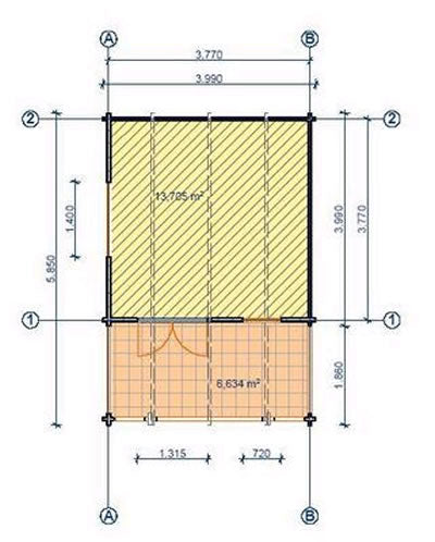 Manchester Log Cabin 4mx5.85m - 68mm