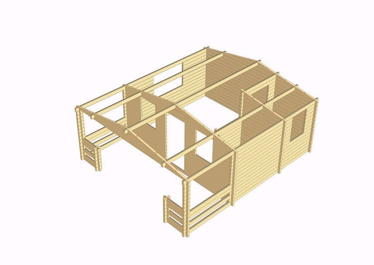 Gorbea Log Cabin 5m x 5.90m - 44mm