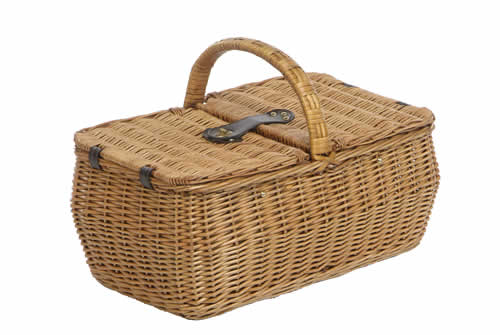 Four Person Willow Basket Style Hamper