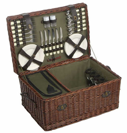 Six Person Willow Picnic Hamper