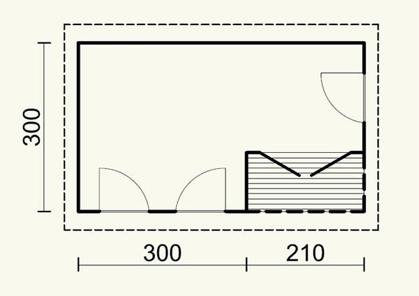 Susanna Log Cabin 5.3mx3.2m 44mm