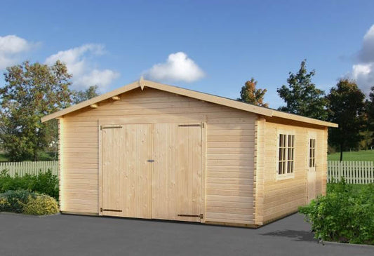 Log Cabin Garage 2  44mm 4.7mx5.7m