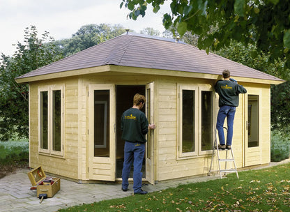 Lugarde Prima Fifth Avenue Duo Maxi XL 3.6mx5.4m 44mm Summerhouse including floor