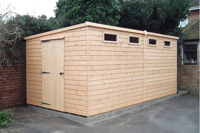 Bespoke Security Pent Shed 16'x8'