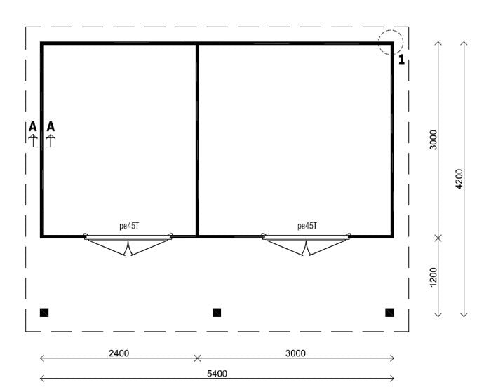 Lugarde Prima Tom Log Cabin 4.2mx5.4m