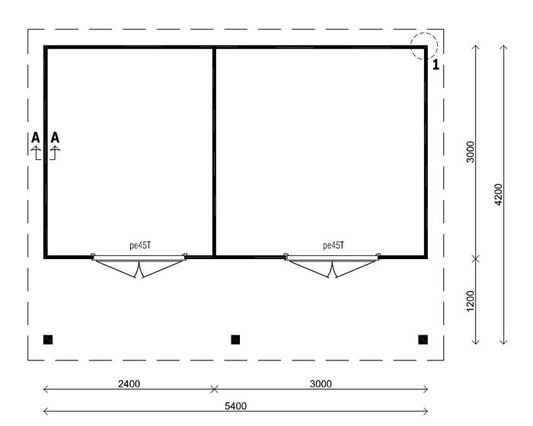 Lugarde Prima Tom Log Cabin 4.2mx5.4m