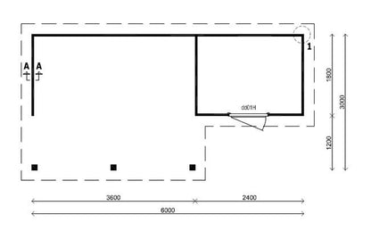 Lugarde Prima Jake Log Cabin (PR25) 3mx6m