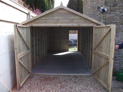 Pressure Treated Classic Wooden Garage 18'x9'