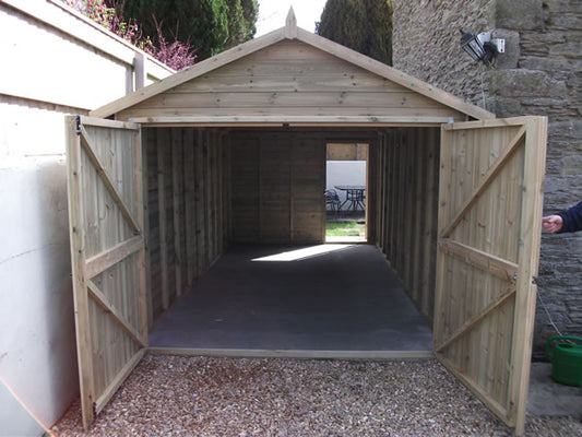 Pressure Treated Classic Wooden Garage 18'x9'