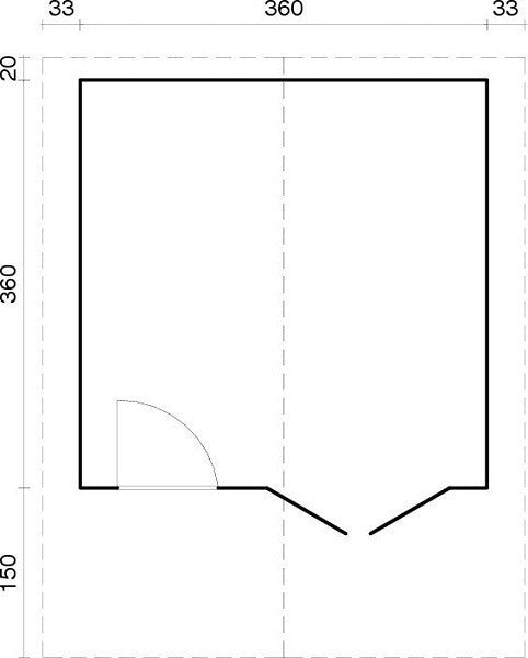 The Sally 44mm Log Cabin 3.8mx3.8m