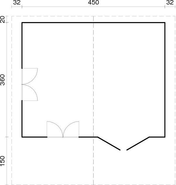 The Helena 70mm Superior Log Cabin 4.7mx3.8m