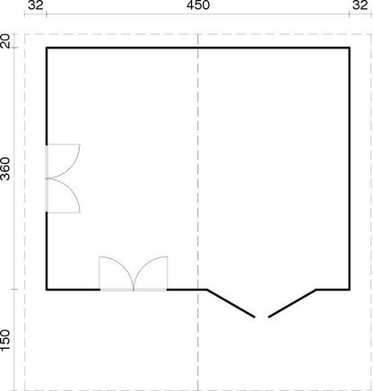 The Helena 70mm Superior Log Cabin 4.7mx3.8m