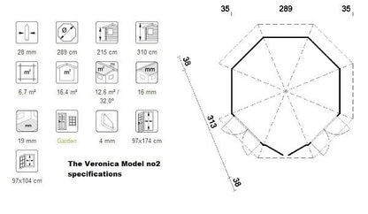 The Veronica Elegant Log Cabin 2.89m