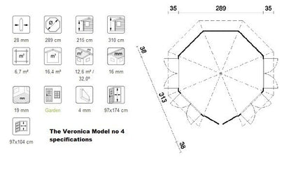 The Veronica Elegant Log Cabin 2.89m
