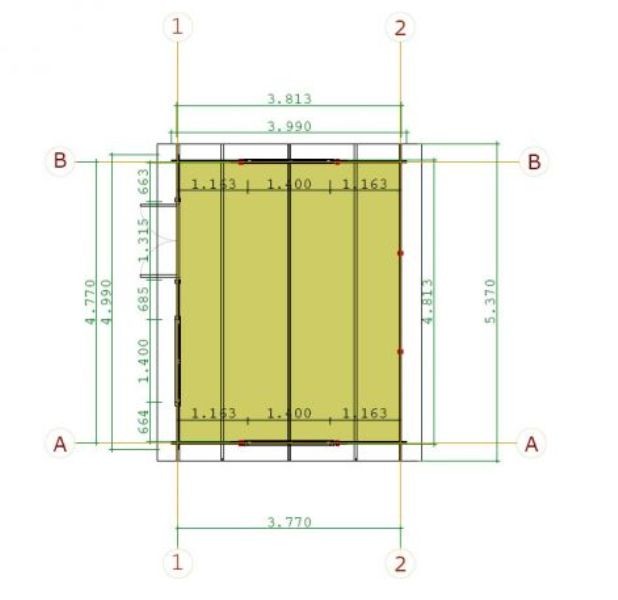 Rumus Log Cabin 5mx4m including Floor