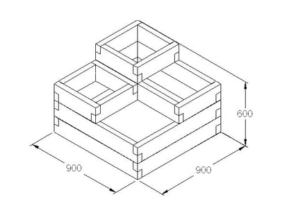 Caledonian Tiered Raised Bed