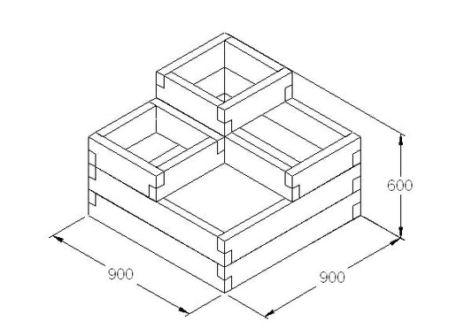 Caledonian Tiered Raised Bed