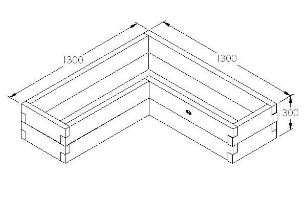 Caledonian Corner Raised Bed