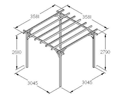 Ultima Pergola 3.6 x 3.6m