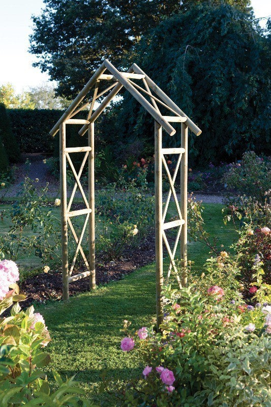 Rowlinson Rustic Timber Garden Arch | Taylors – Taylors Garden Buildings
