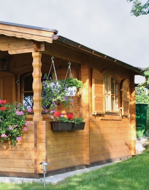 Arizona 45mm log cabin with a Side Room, Double Glazed 6mx3.5m